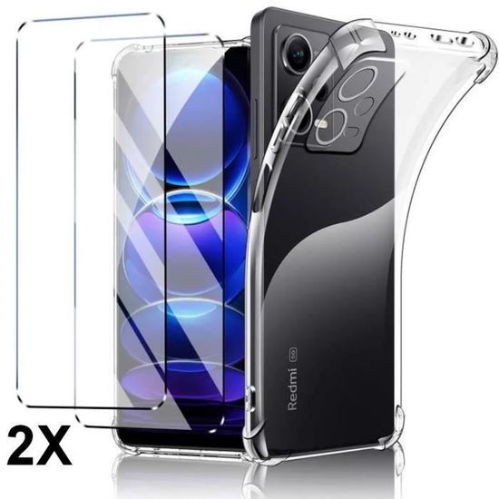 MOOISVS [2+2] Pour Xiaomi Redmi Note 12 Pro/Note 12 Pro Plus Protection D' écran En Verre Trempé + Protecteur D'objectif D'appareil Photo, Film En Verre Trempé Ultra HD, Anti-espion, Dureté 9H