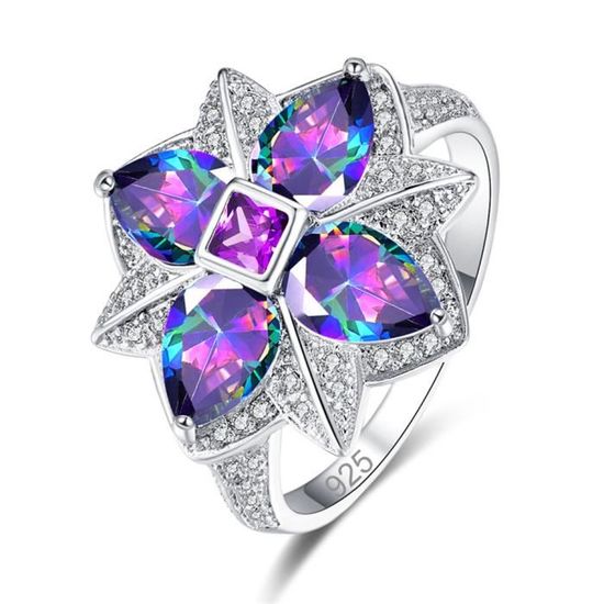 Bague écharpe Triple Anneau Avec Cristaux Strass - Design Moderne - Neuf Avec étiquettes