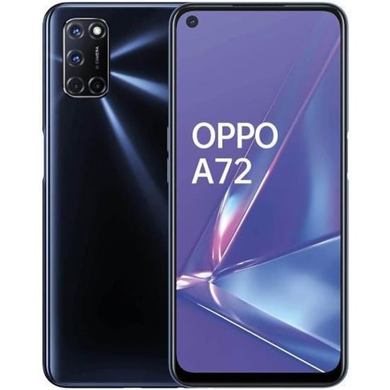 Oppo A72 4 Go / 128 Go Noir (Twilight Black) Double SIM Nouveau néo-affichage 1080P L'OPPO A72 dispose d'un écran ultra-haute