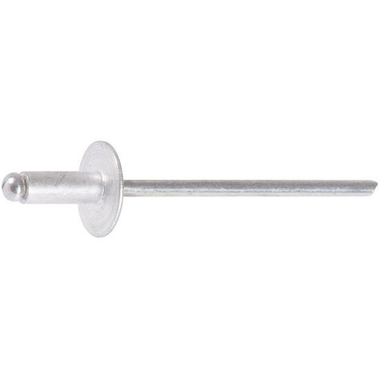 10 Rivets Tête Large RIFIX – 4,8 Mm X 12 Mm – Acier/alu – Fixation Costaude