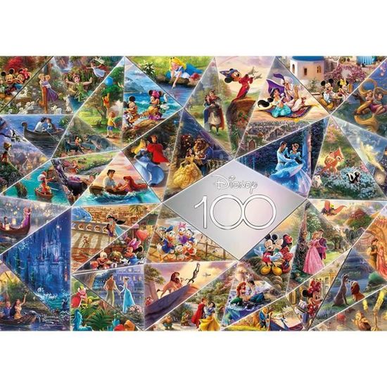 Puzzle 1000 pièces Thomas Kinkade 100e anniversaire Disney