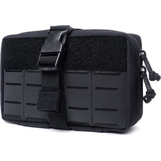 ProCase Pochette Tactique Molle Militaire Homme EDC, Petit Sac Portable Multifonctionnel Léger et Robuste-Noir-Petit