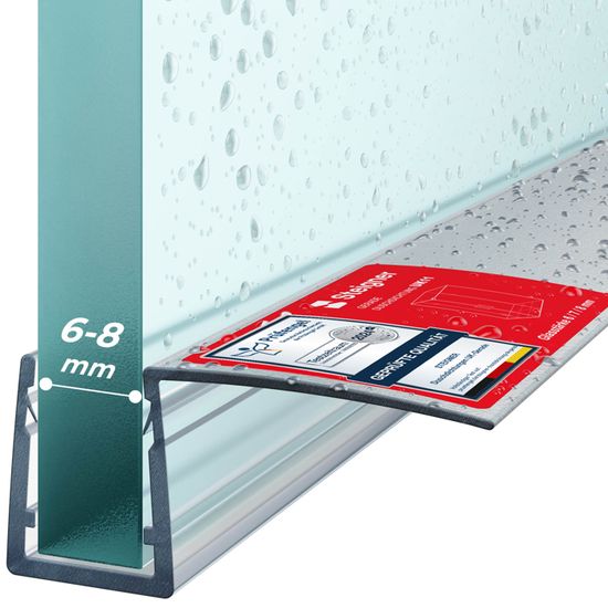 Joint Étanchéité Porte Douche 6mm - 2m En Forme De F Transparent - Anti-éclaboussures