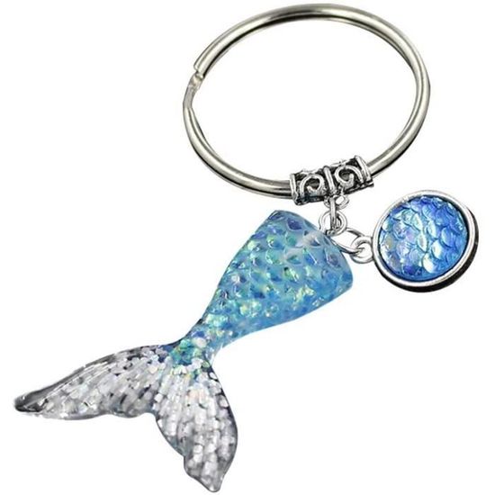 Porte-clés Argent 925/1000 Sirène - Occasion - Bijou Fantaisie Fin