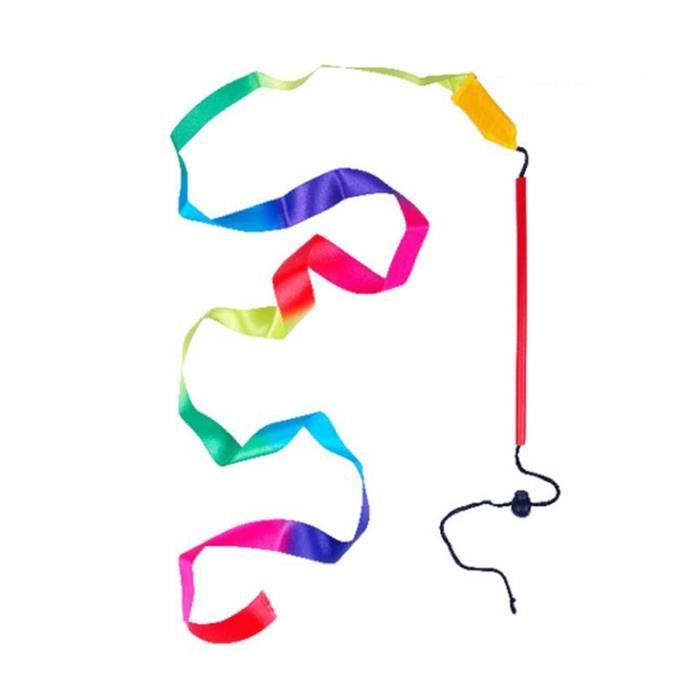 1 pc GYM ruban gymnastique coloré réglable Art rythmique rubans danse accessoire avec bâton pour enfants RHYTHMIC GYMNASTICS TAPE