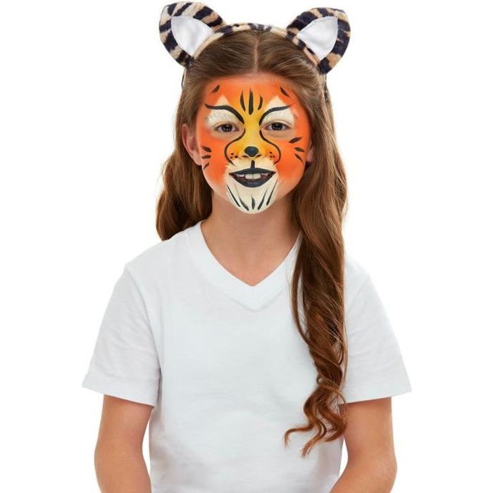 Kit maquillage et accessoires tigre enfant - Orange