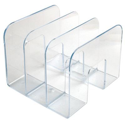 Porte catalogue 3 compartiments transparents