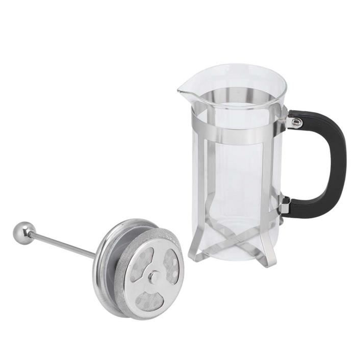 AYNEFY Cafetière domestique Cafetière à Filtre de Presse Résistante aux Hautes Températures Corps en Verre pour Ménage(350 ml