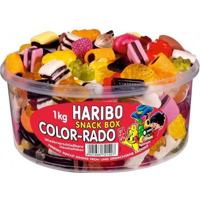 Haribo Color-Rado fruit gommes réglisse 1 kg