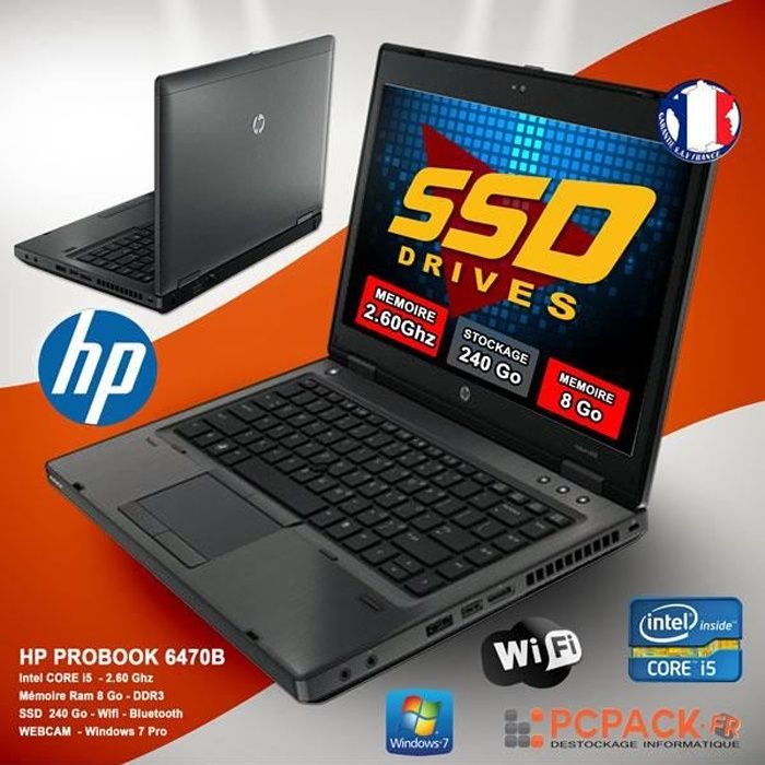 HP Probook 6470b Ordinateur portable 14- Intel Core i5 3230M 2,6 GHz Windows 7 Pro