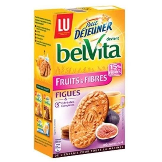 Belvita biscuits petit déjeuner fruits & fibres aux figues 300g
