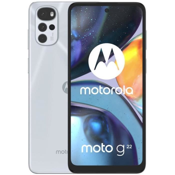 Motorola moto g22 16,5 cm (6.5``) Double SIM Android 12 4G USB Type-C 4 Go 64 Go 5000 mAh Blanc - PATW0020PL