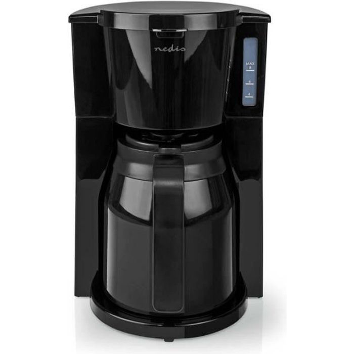 NEDIS Machine à café 1L 8 Tasses Noir