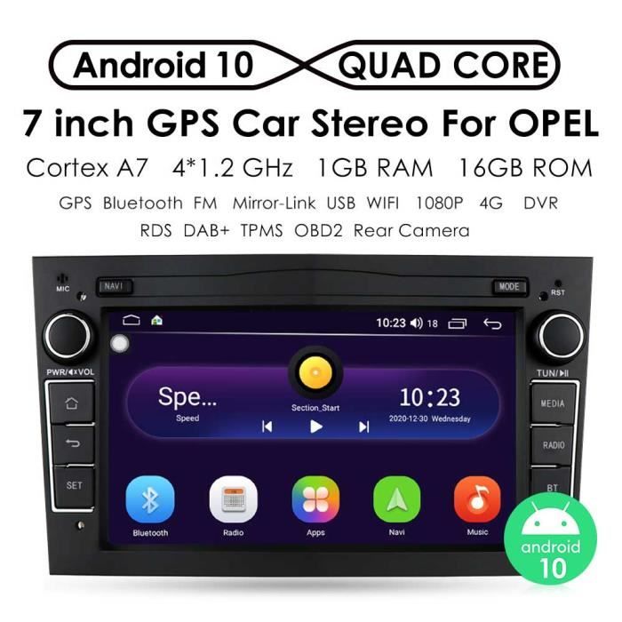 Autoradio Android 10, 1 go/16 go, GPS, lecteur pour voiture Opel Astra H, J, 2004, Vectra, Vauxhall, Antara, Zafira, Corsa C, D