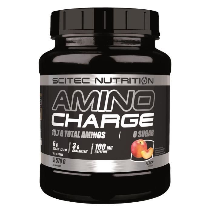 Amino Charge BCAA 570g Scitec - ABRICOT - Citrulline EAA Arginine Glutamine