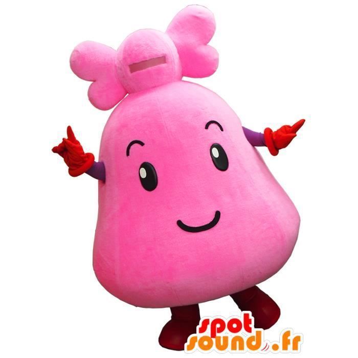 Mascotte SpotSound Cdiscount - Taille L - personnalisable de Kogomi chan, cloche rose géante, de Kyoto