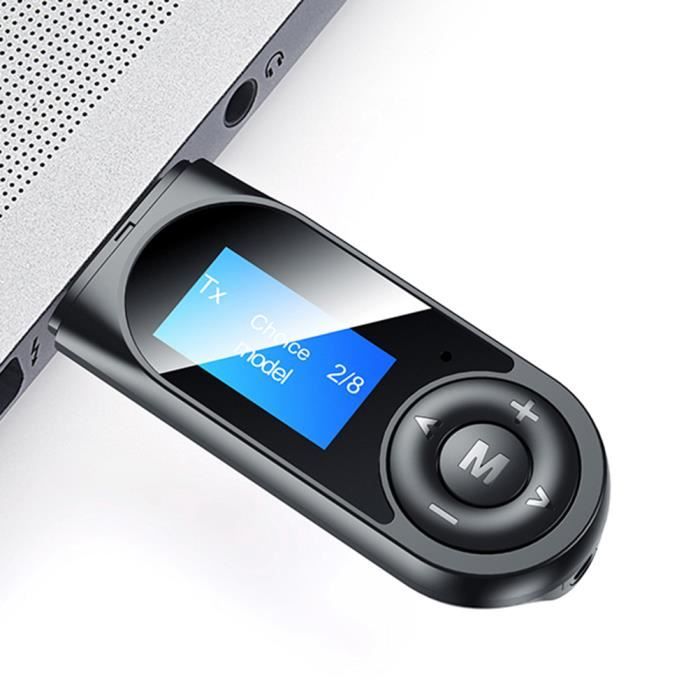 5 en 1 émetteur et récepteur Bluetooth 5.0 Adaptateur audio Bluetooth USB pour ordinateur TV