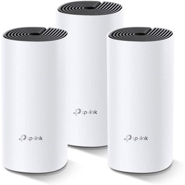 TP-Link Deco M4(3-Pack) Systèmes Mesh WiFi - Couverture WiFi jusqu'à 370m2 - AC 1200 Mbps, Ports Ethernet Gigabit, MU-MIMO
