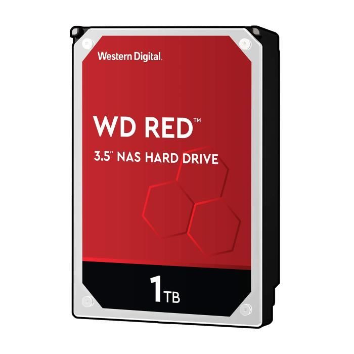 WD Red Kit Disque dur interne NAS 1 To 3,5 pouces SATA intellipower