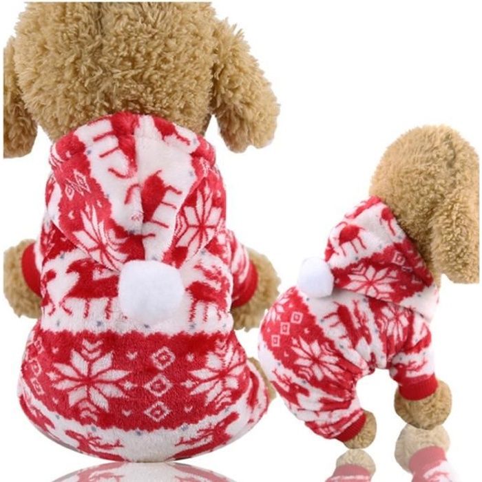 Color 10-XS -Vêtements de noël pour chiens - Manteau Chihuahua,Costume d'hiver pour petits chiens et grands chiens,vêtements d'ani