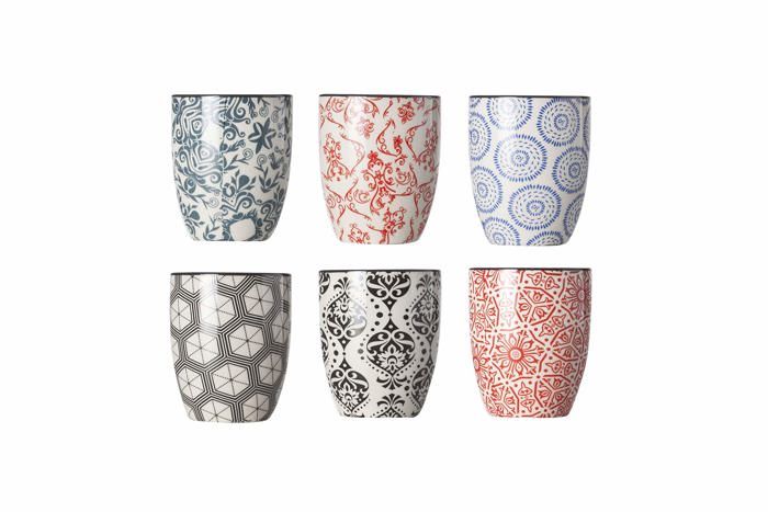 Cosy & Trendy Lot De 6 Bols Délirio Assortis En Grès - 15cl - Parfait Pour Apéritifs & Gourmandises