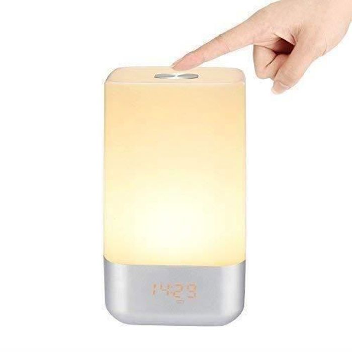 Lampe de Réveil - YYV - Eveil Lumière - Tactile - 8 Couleurs Changeables - Rechargeable USB