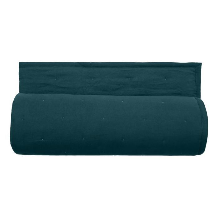 Plaid matelassé microfibre lavée Céleste 150 x 200 cm Vent du sud - Céleste Geai
