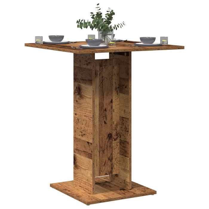 vidaXL Table de bistro vieux bois 60x60x75 cm bois dingénierie 856022