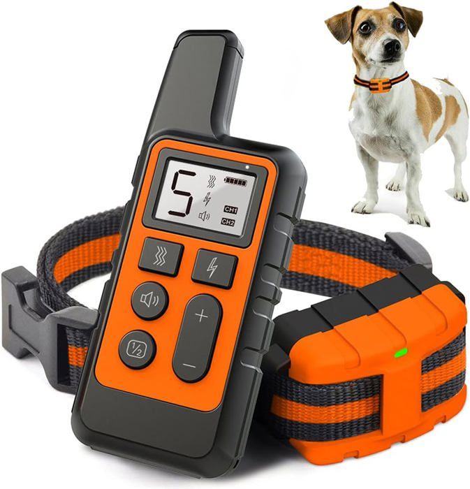 Meilleurs prix pour Collier de Dressage pour Chiens,Vibration et Choc, Portée de 500 Mètres, Résistant à l'eau IP67 pour Petit/Moyen/Gros Chien