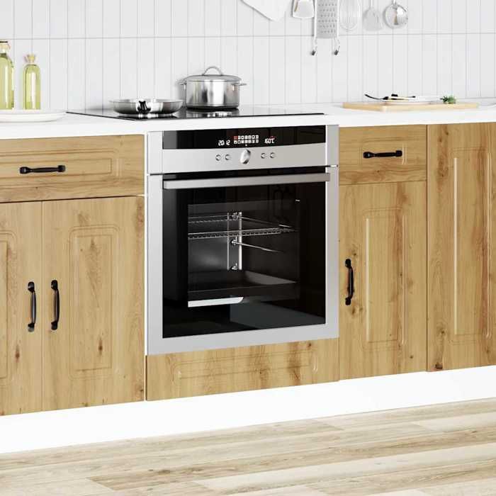 SOLOMOON@ Colonne cuisine - Armoire à four Kalmar chêne artisanal bois dingénierie FR 544