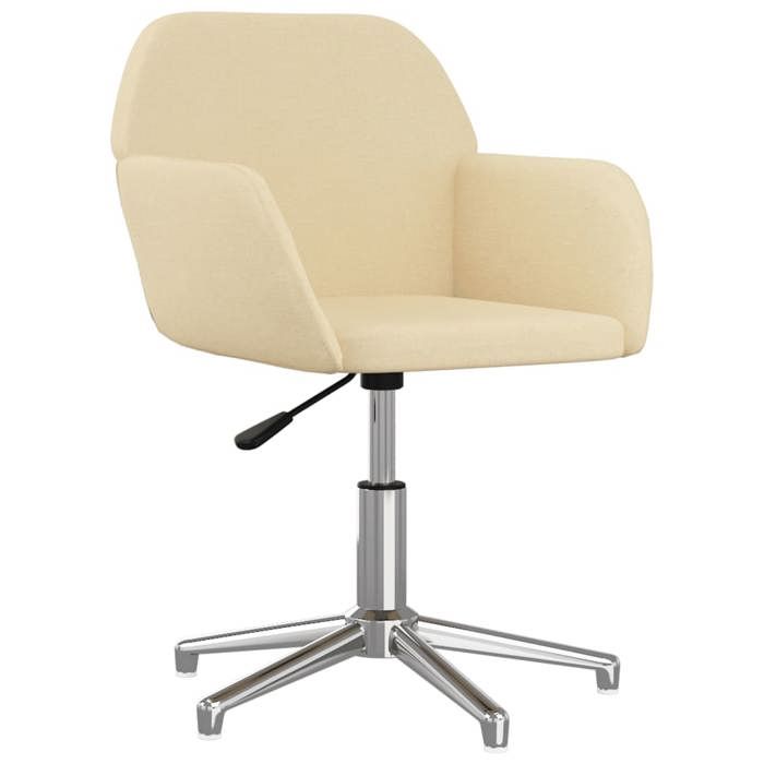 LVL - MEUBLE DE BUREAU - Chaise pivotante de bureau - design minimaliste - Crème Tissu - 7.85 kg LL188