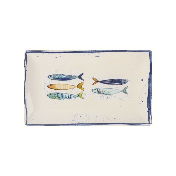 Assiette de présentation 25x15cm Peixe La Mediterránea - 6 pièces