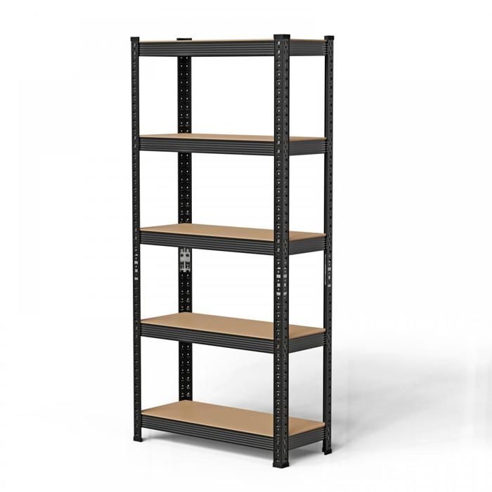 SUPFINE Bibliothèque - Étagère pour Charges Lourdes - 5 niveaux - Planches Réglables - Étagère de Rangement 37 × 70 × 150cm
