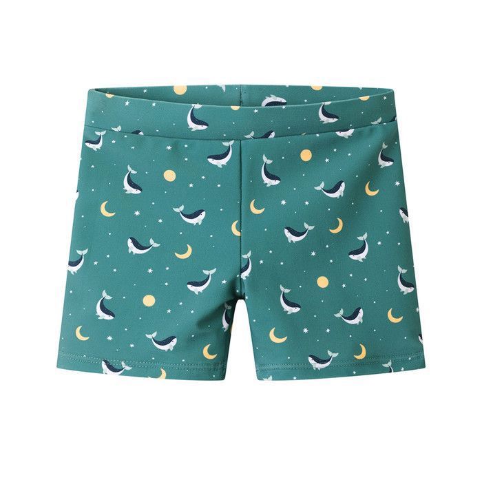 Monnëka Short de Bain pour Enfant Whale Teal 2 à 3 ans