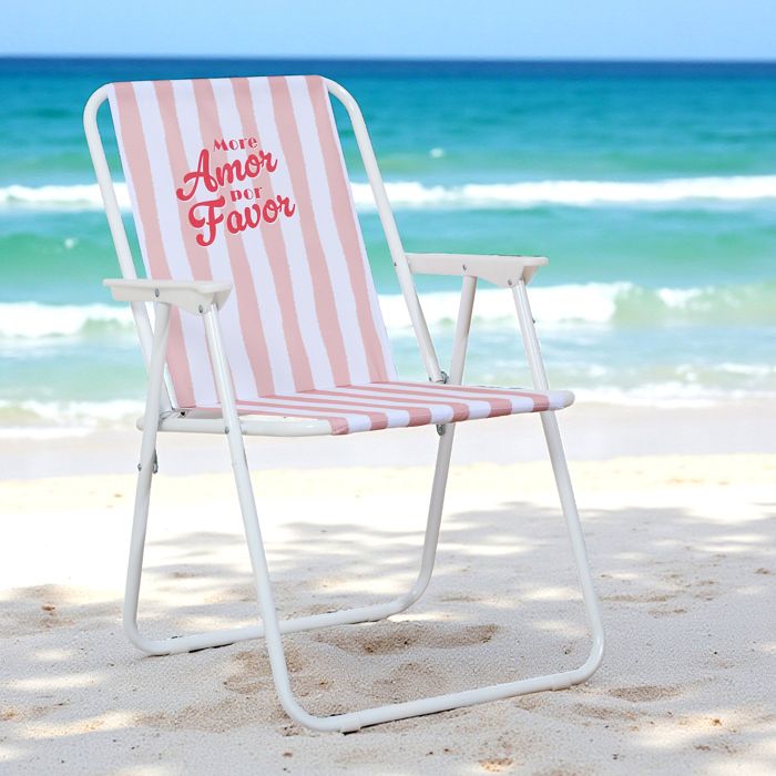 Chaise Pliante - HOME DECO FACTORY - Dolce Vita - Extérieur - Rose