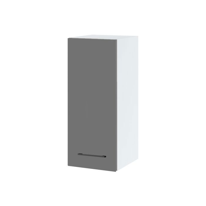 Meuble haut de cuisine Lovia Gris Mat 1 porte L 30 cm - Cuisineandcie