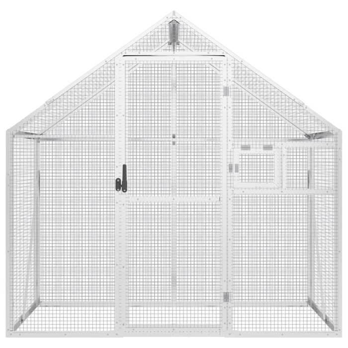 SEASON SALEVOLIÈRE - CAGE OISEAU élégante - KEETHE - Volière argenté 179x100x185 cm aluminium 2375504