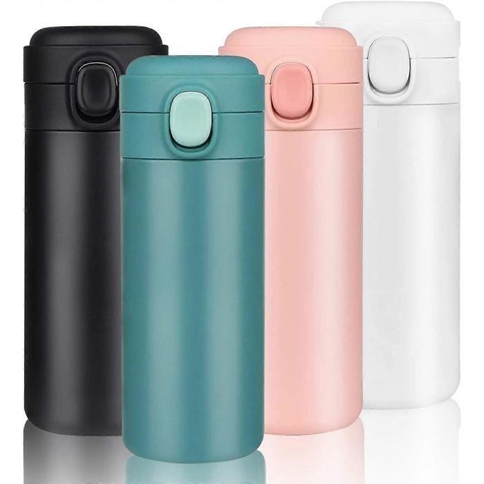 Bouteille de voyage isotherme 350 ml thermos en acier inoxydable étanche pour boissons chaudes et froides (bleue)
