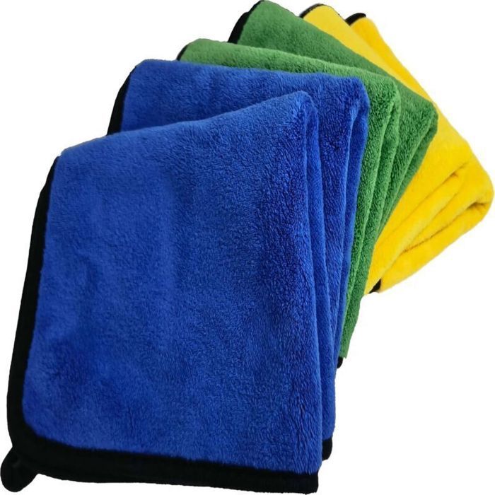 Vtizikl Lot de 6 Chiffons Microfibre Voiture. 820GSM. pour Entretien lustrage séchage et Nettoyage intérieur et extérieur Auto.