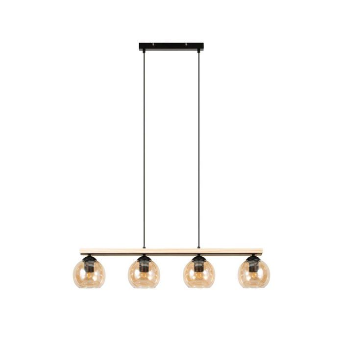 Suspension - Lindby - lampe suspendue - Verre - 90 x 15 x 13 cm - ambre noir Suspension - Lindby - lampe suspendue - Verre - 90 x 15 x 13 cm - ambre noir