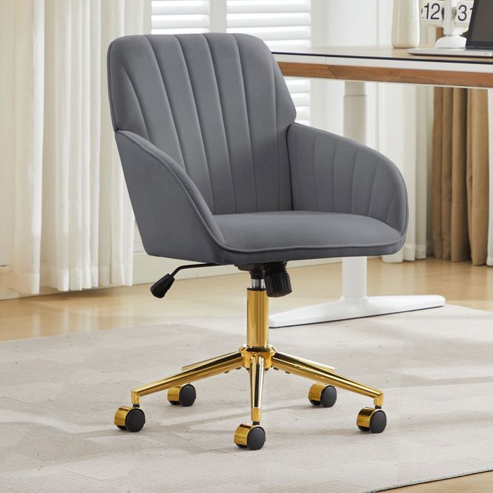 Design solide et sécurisé chaise de bureau pivotante réglable en hauteur idéal pour bureau travail à domicile ergonomique