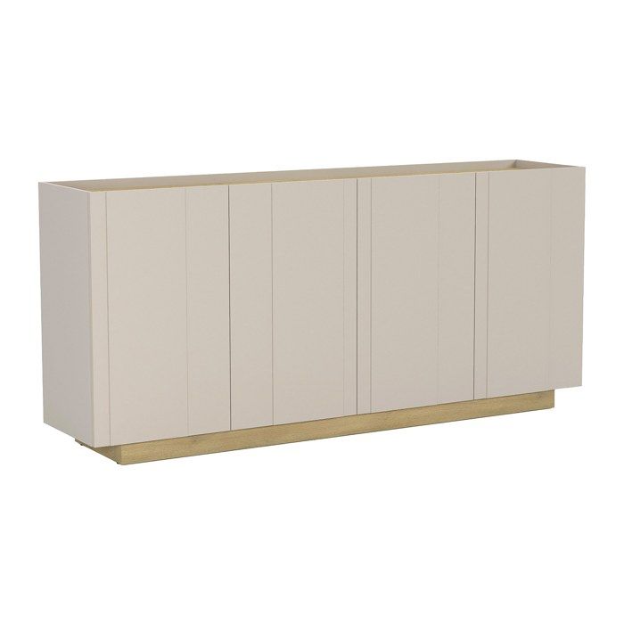 Buffet avec 4 portes - Beige et Naturel clair - ANARZA