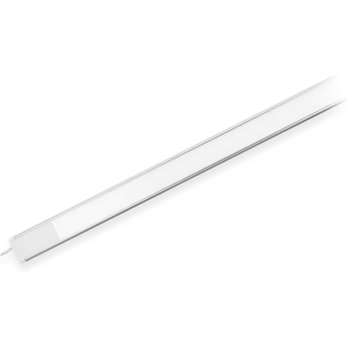 Réglette LED Cuisine 120cm avec Prise 220V et Interrupteur Blanc Chaud 3000K 20W 1300lm Lampe de Plac 120cm 120 LAMPE A POSER