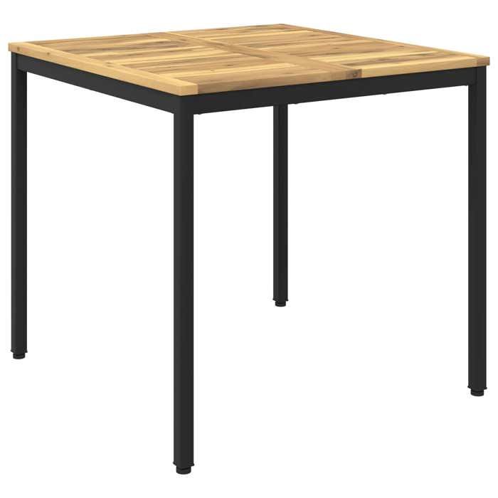 Meuble de jardin - Blanc - Table de dîner de jardin Blanc et noir 80x80 5x75 cm_47926 Meuble de jardin - Blanc - Table de dîner de jardin Blanc et noir 80x80 5x75 cm_47926