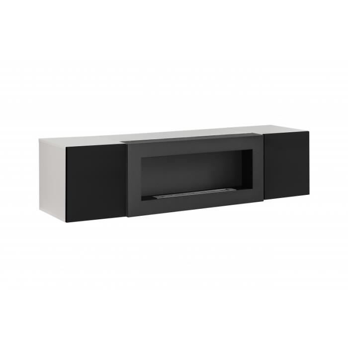meuble tv - commode - fly sbk - meuble tv - blanc et noir