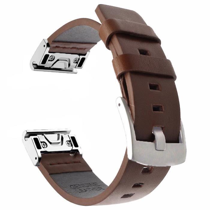 Garmin fēnix® 7X Sapphire Solar titane bracelet cuir marron au meilleur  prix sur