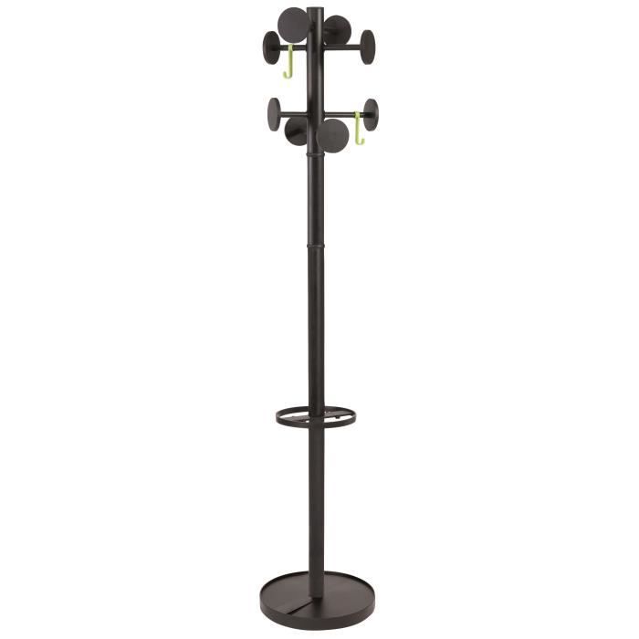 Porte manteau - ALBA - Classique - Métal - Noir - 176 cm de hauteur