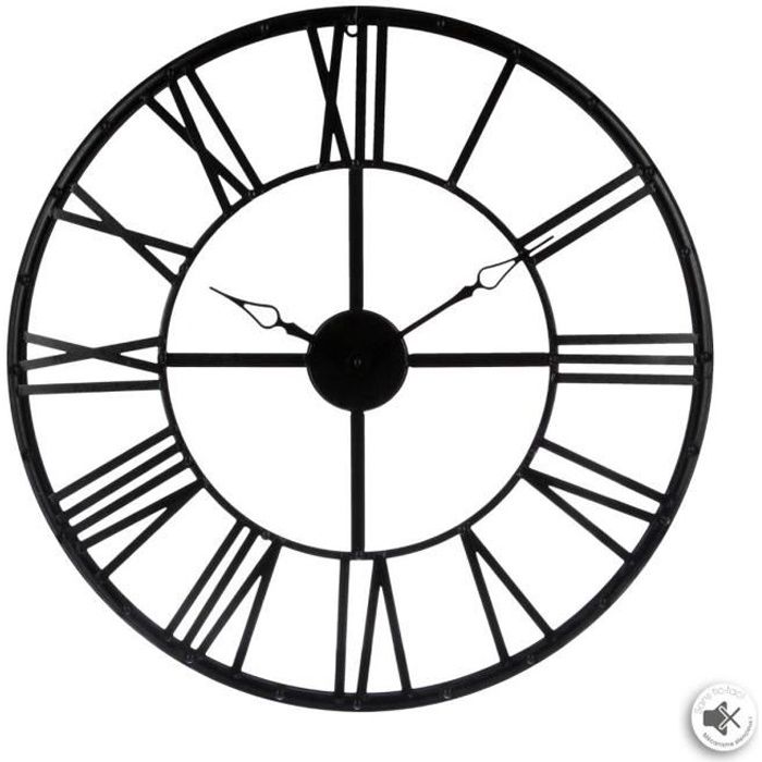 VonHaus Horloge Murale avec Cadres Photo en Noir 35,5 x 35,5 x 4,8 cm 12 Cadres et Horloge Murale Horloge Murale pour Cadres de Salle à Manger
