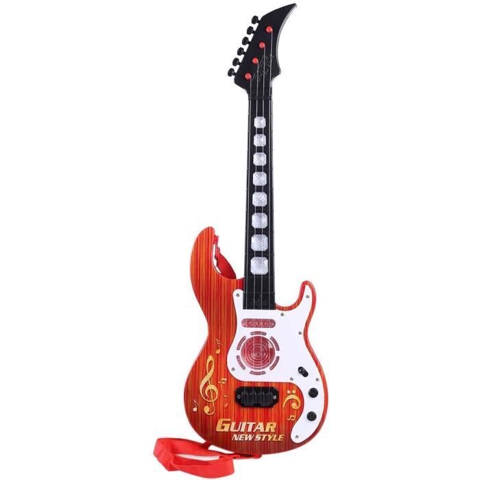Enfant Musicien Guitariste Jouant De La Guitare électrique Joli Garçon Joue De La Guitare