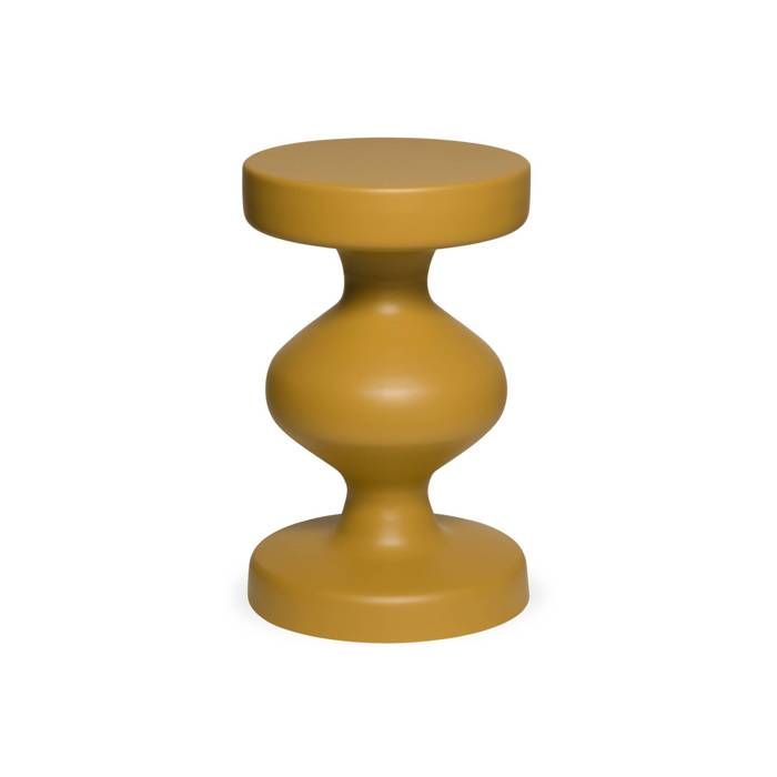 Table dappoint. bout de canapé. table de chevet en métal. moutarde. Hawa Ø29.5 x H 48.5cm